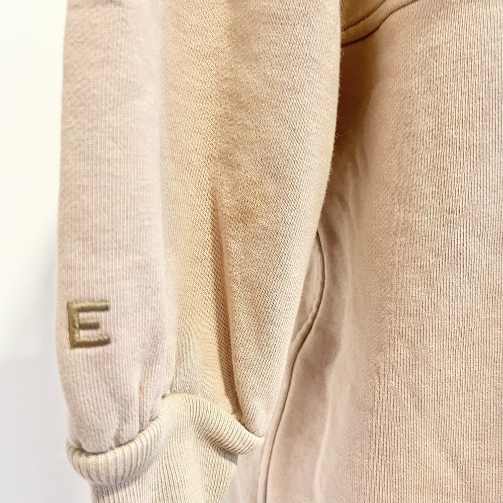 Everlane Organic Cotton Track Dress Tan Mini Dress Oversized Sweatshirt Neutral - Picture 9 of 14